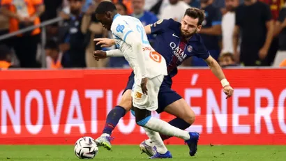 Timoti Vea (Marselj) i Hviča Kvarackelija (PSŽ)